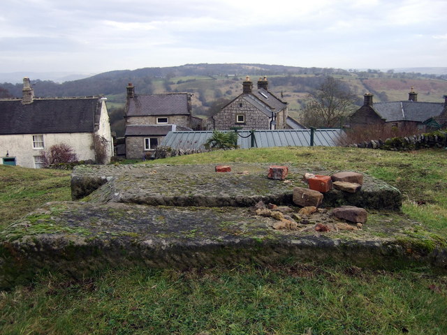 The sealed main shaft of Wesson Mine on Winster Common, descending 81 metres, worked for lead until the 1850s.
