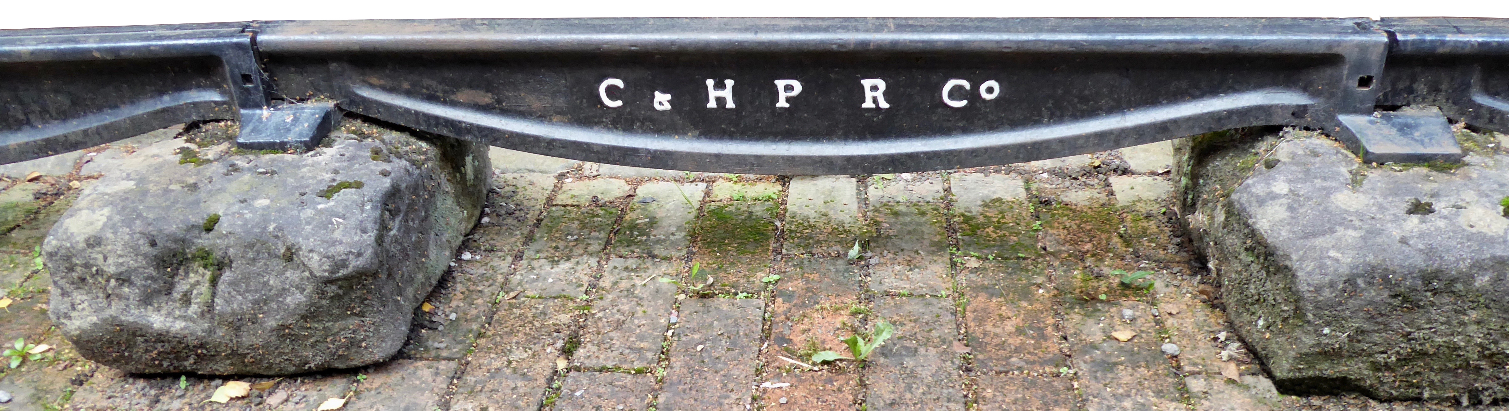 A surviving cast-iron fishbelly rail, made around 1831 for the Cromford and High Peak Railway.