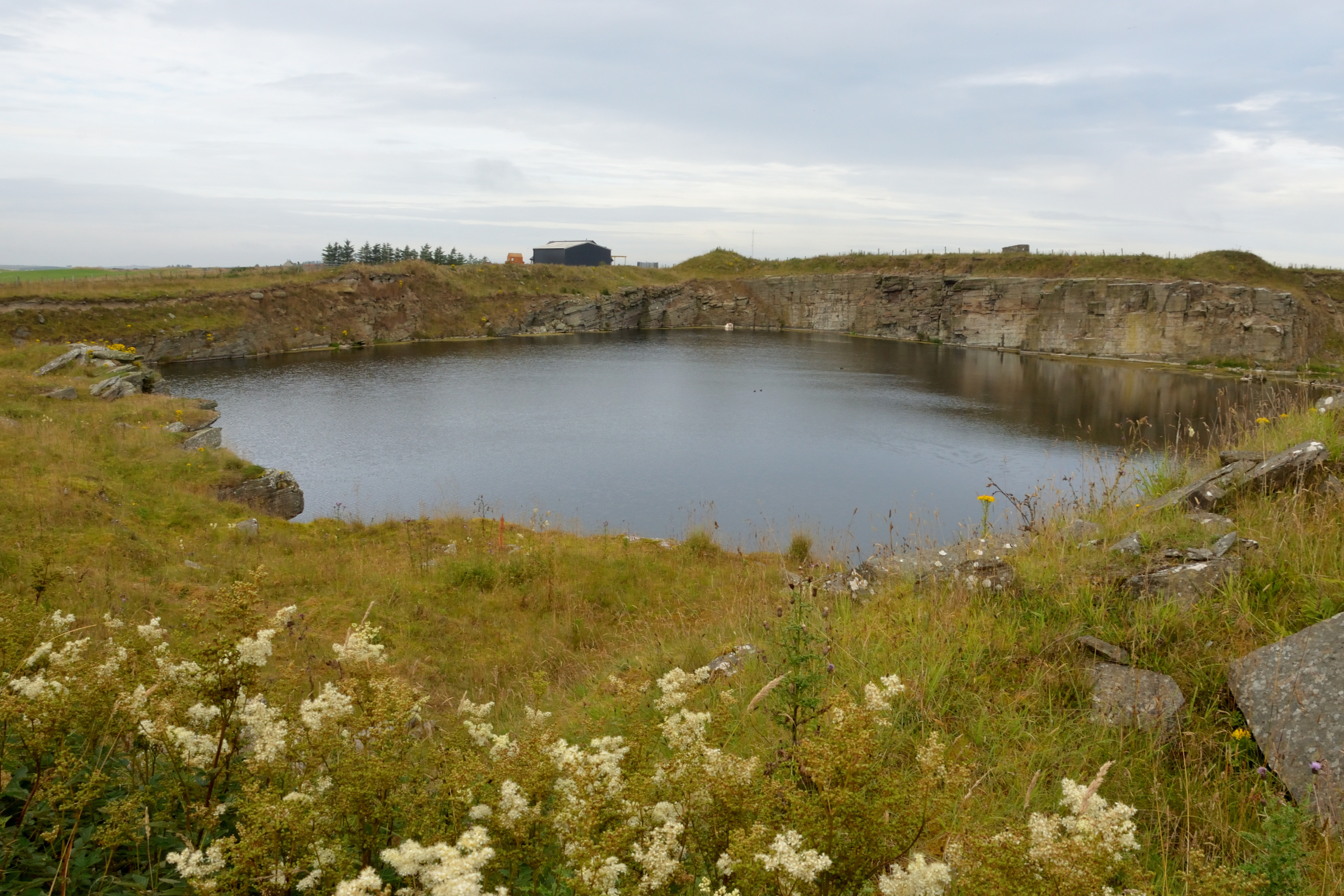 A view of Borrowston Quarry in Caithness, one of the flagstone quarries worked in the region.