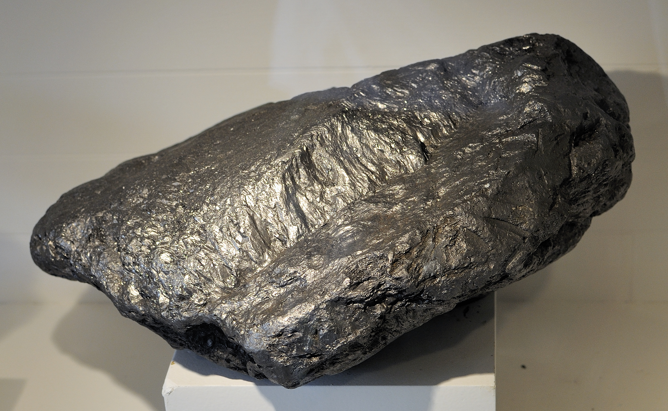 A graphite specimen, Harvard Museum of Natural History.