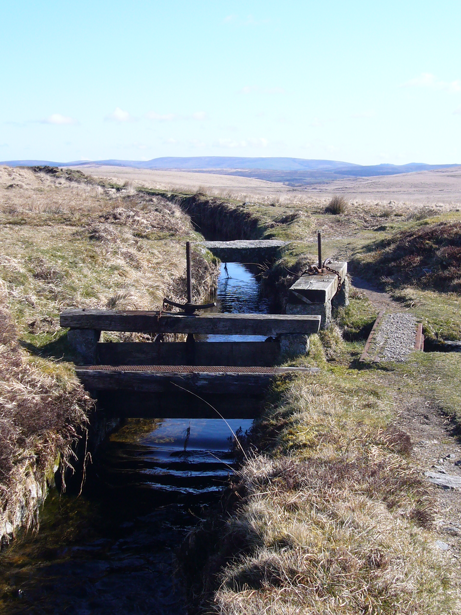 The Devonport Leat near Nun's Cross Farm, Dartmoor — an example of a long-distance mining/water-supply leat.