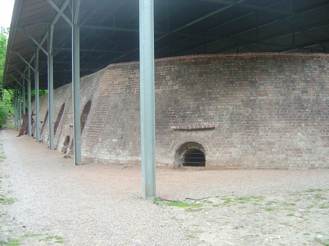 The Hoffmann lime kiln at Llanymynech Heritage Area, Powys — one of only three surviving in the British Isles and the only one to keep its chimney.