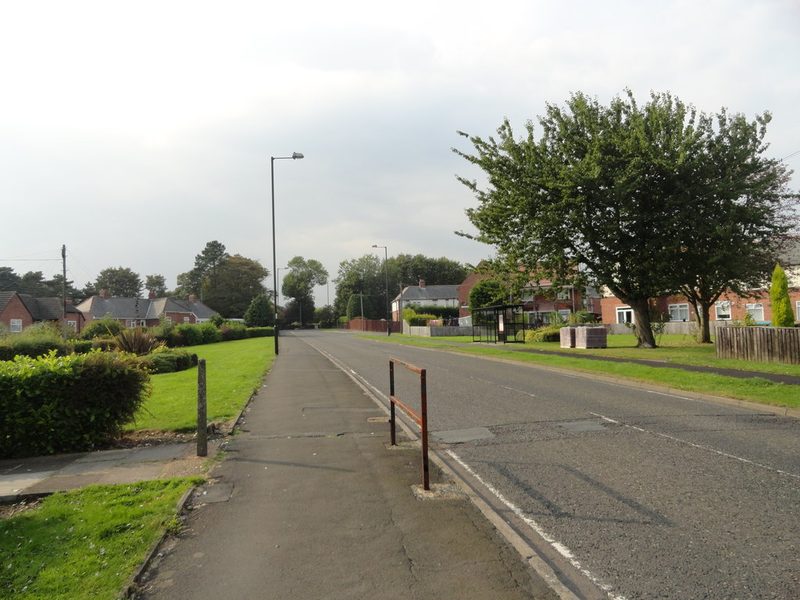 A lane through the present-day village of Harraton, Washington, Tyne and Wear; nothing survives above ground of the 18th-century colliery.