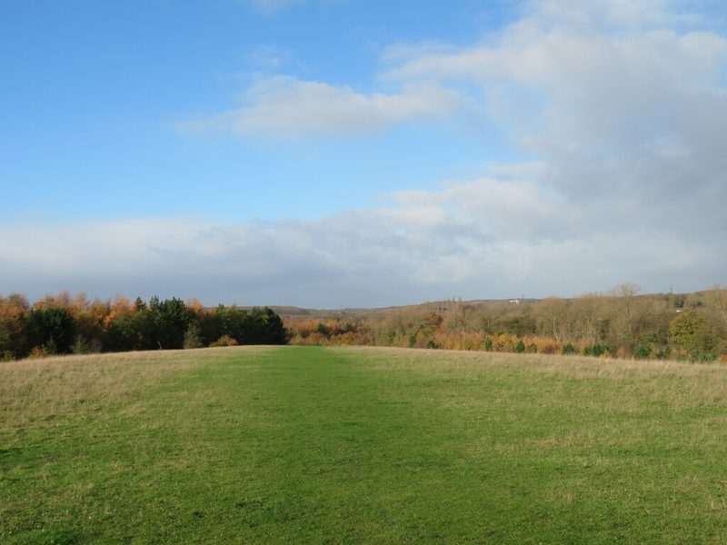A grassy reclaimed hilltop on the site of Water Haigh Colliery, where the shaft-sinking disaster took place.