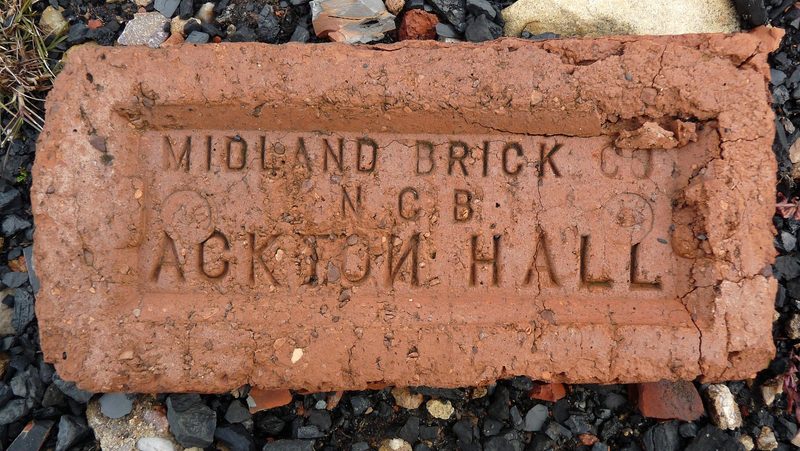 A National Coal Board-stamped brick recovered from the site of Ackton Hall Colliery, Featherstone.