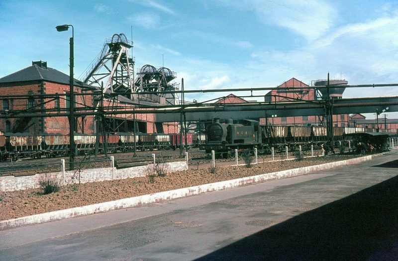 Colliery buildings, headgear and chimneys spread across the site at Ashington in 1967.