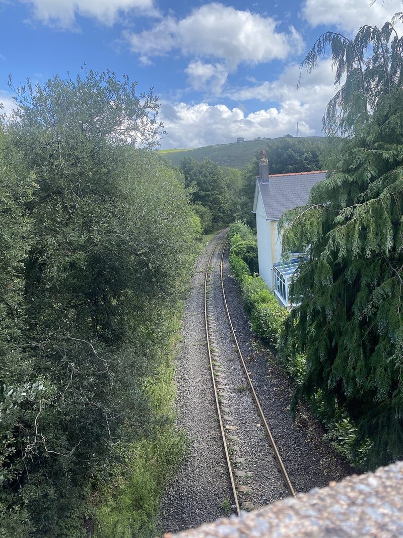 A single track running down the wooded Taff Bargoed valley from Bedlinog towards Trelewis, the line that carried the colliery’s coal