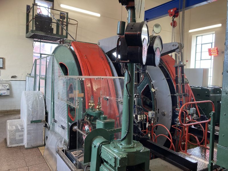 The winding engine house at Big Pit National Coal Museum, Blaenavon, photographed in 2023.