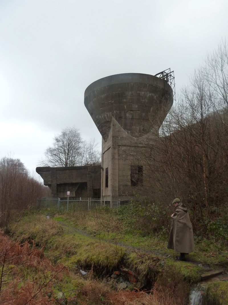 The derelict remains of Blaenserchan Colliery's coal washery, photographed in 2014.