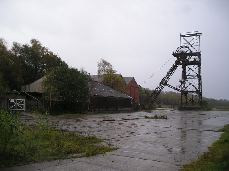 The listed headframe over Cefn Coed's downcast shaft, which reached 2,106 feet.