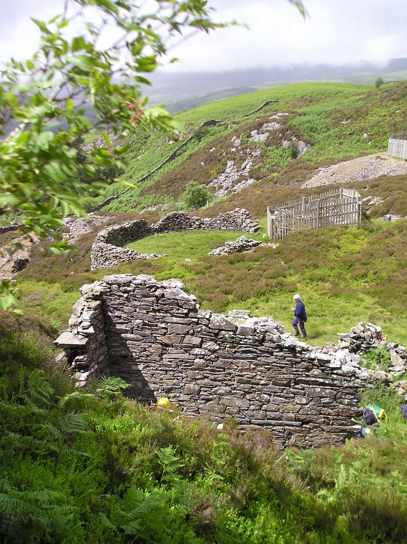 The original Old Clogau workings on the hillside above Bontddu.