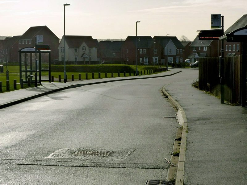 The cleared and redeveloped site of Cotgrave Colliery, whose shafts were filled with concrete on closure.