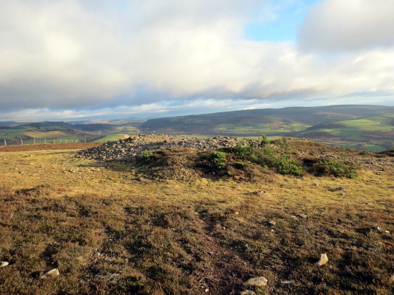 Surviving stonework of the culverted flue that once carried toxic fumes from the Cwmavon copper works up the moorland slope to the Stac-y-Foel chimney.