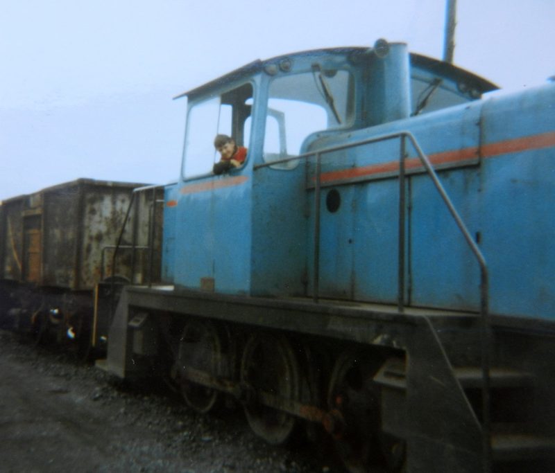 A worker shunting wagons at Cynheidre Colliery in the early 1970s.