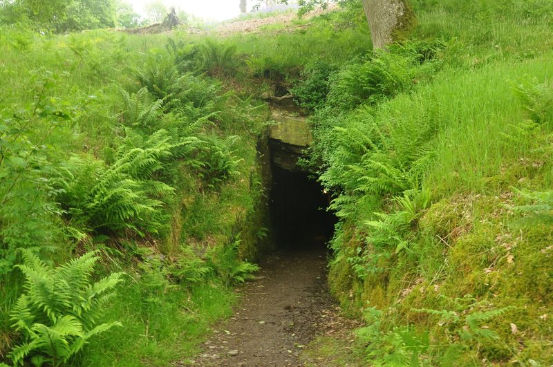 Surviving Roman-period workings at Dolaucothi, the only confirmed Roman gold mine in Britain.