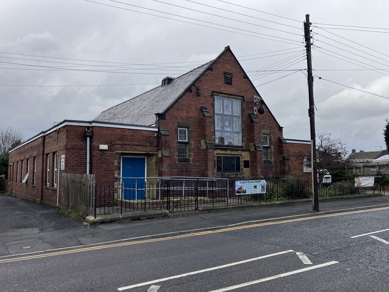 Brick hall built in 1923 as the Emma Colliery Workmen's Memorial Hall.