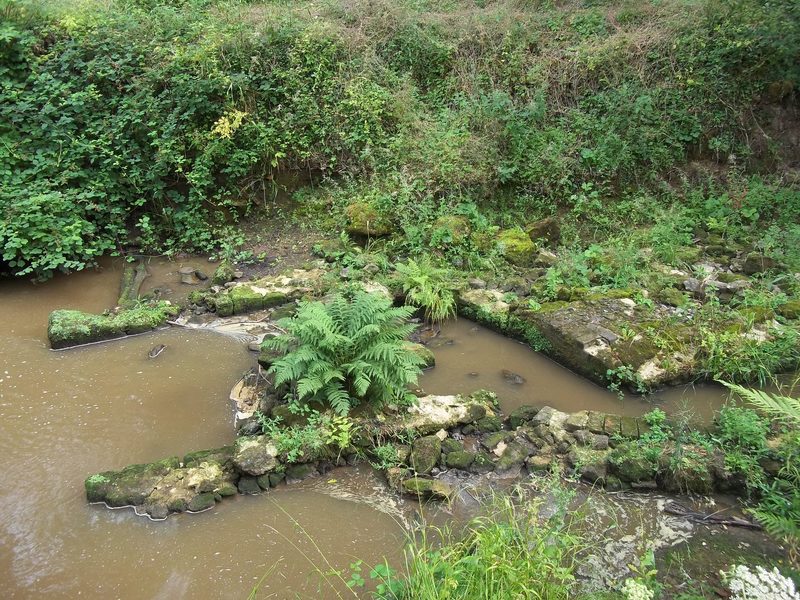 Surviving remains of North Park Furnace at Fernhurst, one of the best-preserved Wealden ironworks sites.