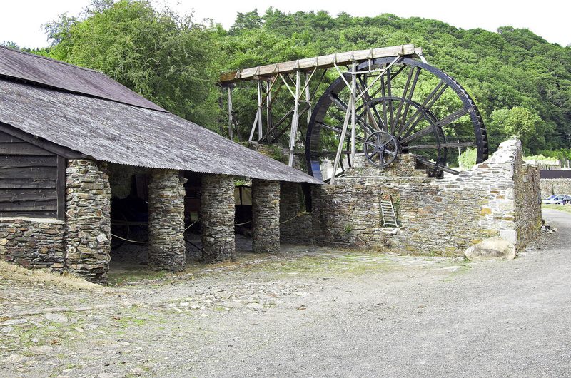 A waterwheel at Morwellham Quay, the port the George and Charlotte mine was worked from.