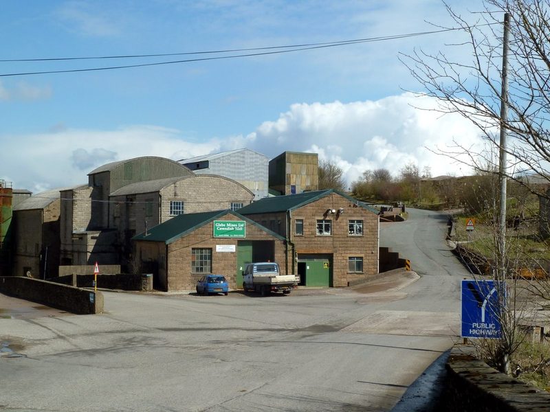 The Cavendish Mill fluorspar processing site near Eyam, built in 1965 by Laporte Minerals to replace the original Glebe Mines plant.