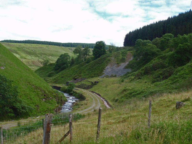 Fragmentary remains of Glyncorrwg Colliery, of which little now survives.