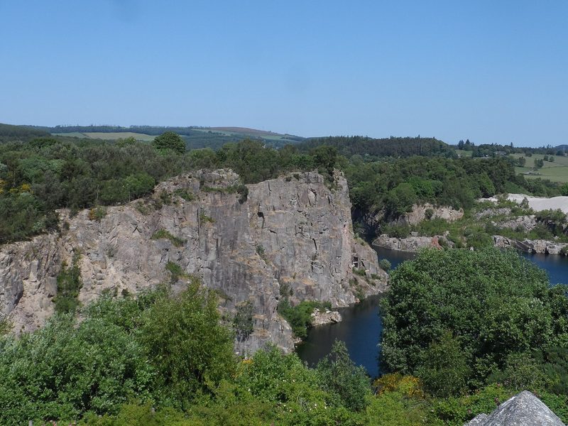The flooded granite pit of Kemnay Quarry, photographed in 2023.