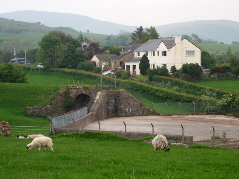 A stone bridge of the disused Rowrah and Kelton Fell mineral railway at Kirkland, which carried hematite from the Knockmurton and Kelton Fell mines until 1914