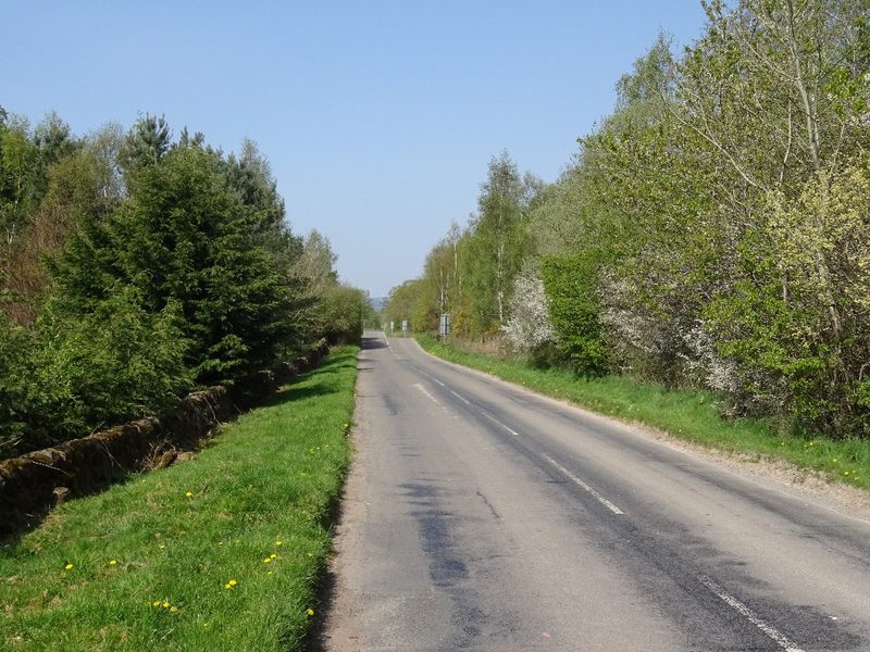 Quarry Road at Locharbriggs, the settlement beside the red sandstone quarries north-east of Dumfries.