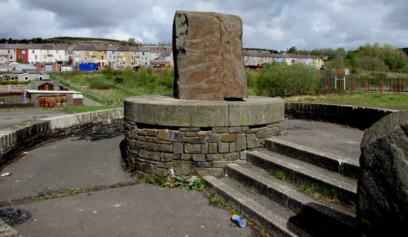 The McLaren Miners' Memorial standing in Abertysswg, commemorating the men of the colliery.