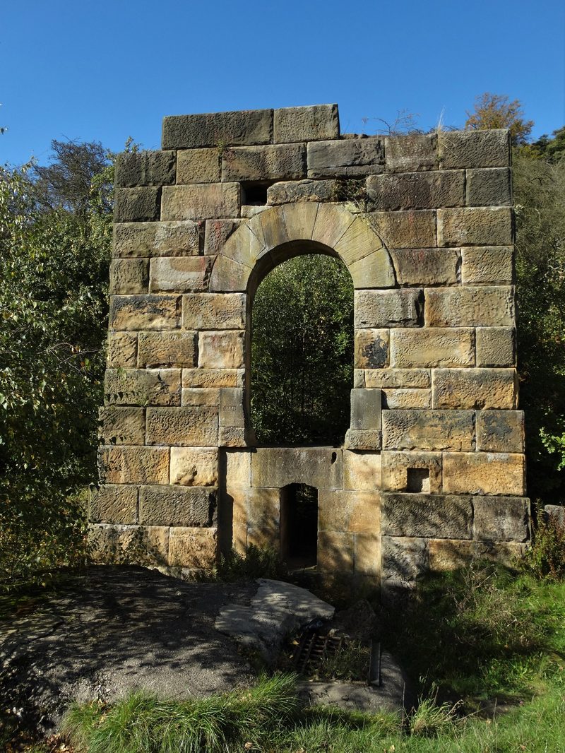 The ruined engine house at Mill Close Mine, South Darley.