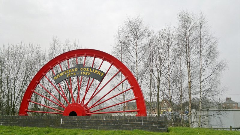 The site of Newstead Colliery near Newstead Abbey, Nottinghamshire, after clearance.