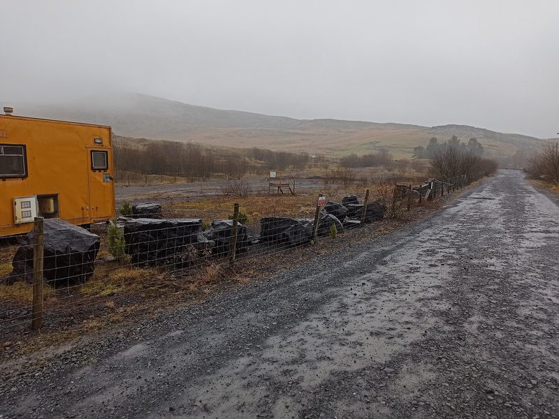The working quarry faces at Penwyllt, photographed in 2023.