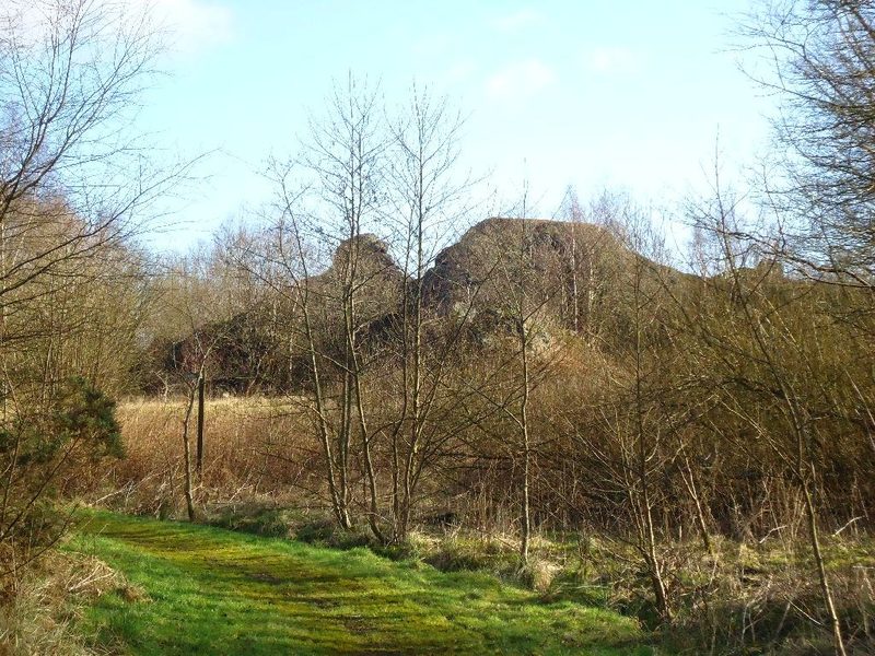 The spoil bing surviving at the site of Quarter Colliery near Hamilton.