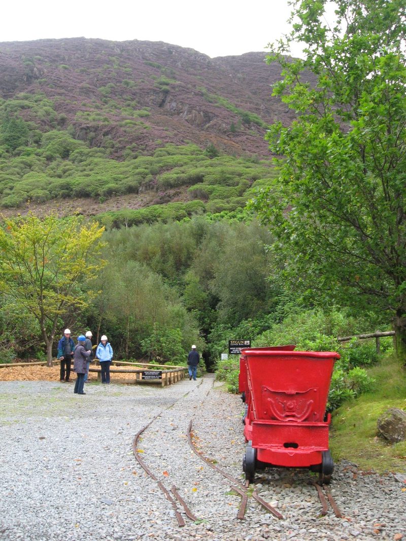The entrance to Sygun Copper Mine, set into the hillside above Beddgelert.