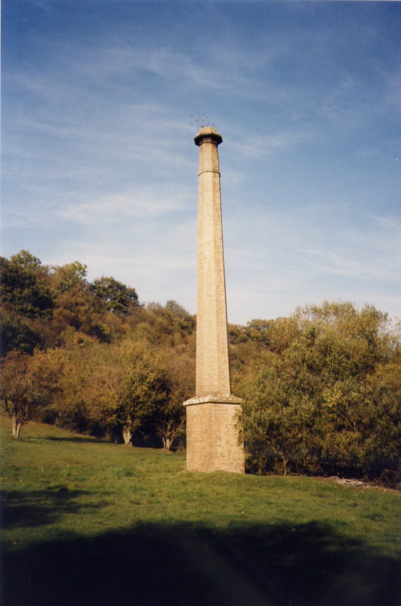 One of the surviving stone chimneys at East Van, photographed in 1998.