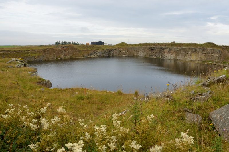 A view of Borrowston Quarry in Caithness, one of the flagstone quarries worked in the region.